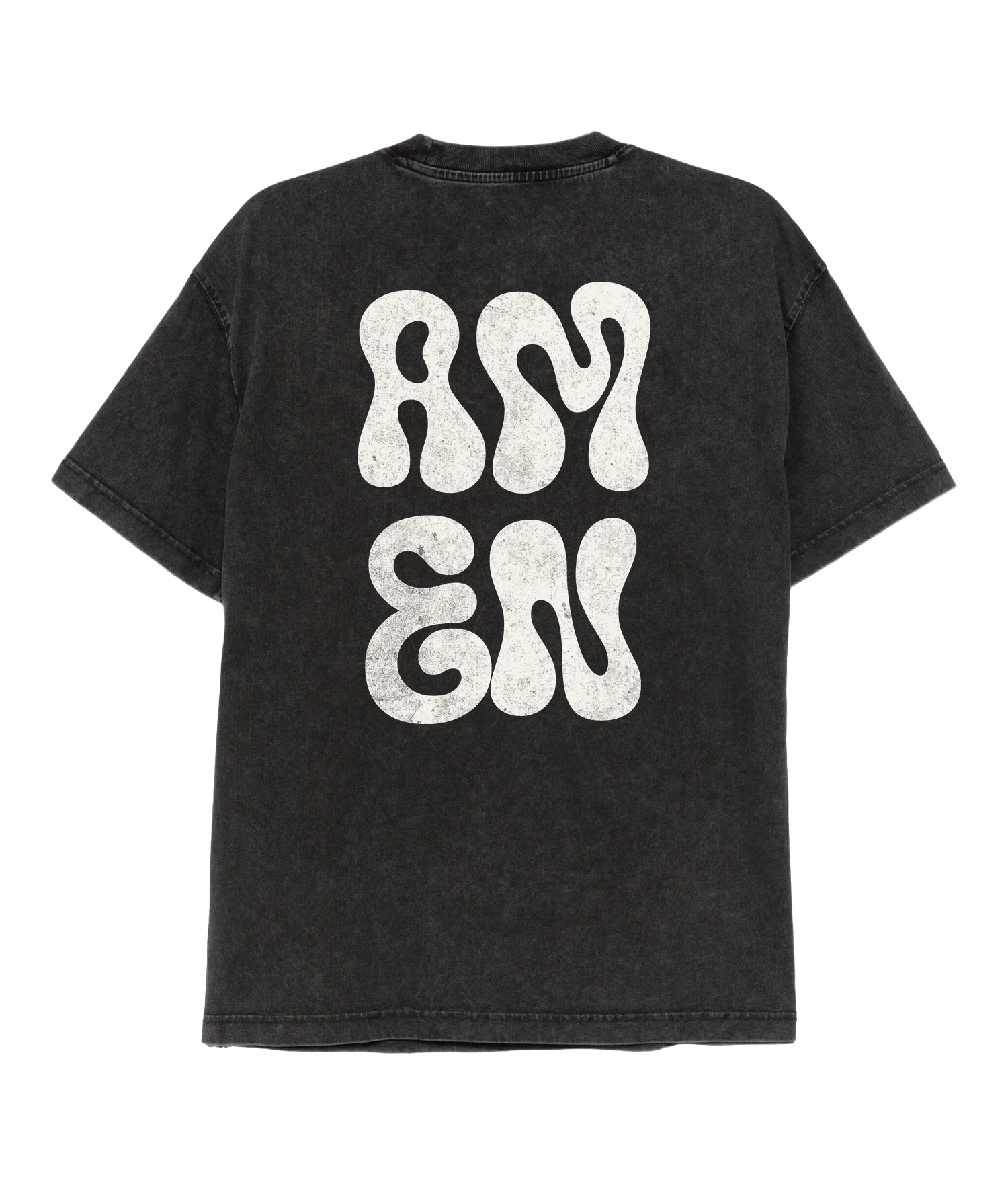 Amen - Unisex Oversized Tee amen black Kristna kläder och presenter Amen - Unisex Oversized Tee - Bild 2