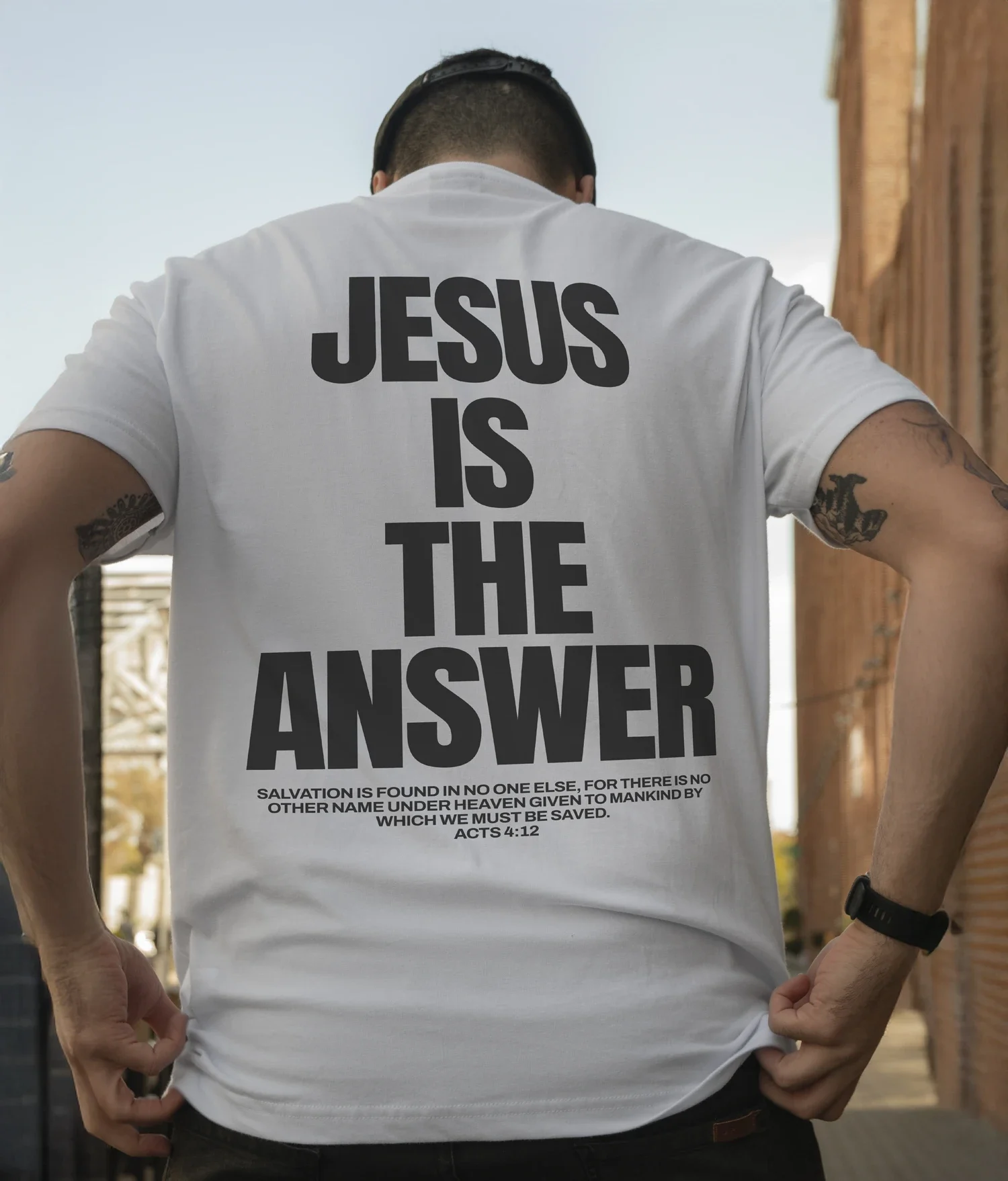 Jesus is the answer - Normal fit jesus is the answer vit Kristna kläder och presenter Jesus is the answer - Normal fit