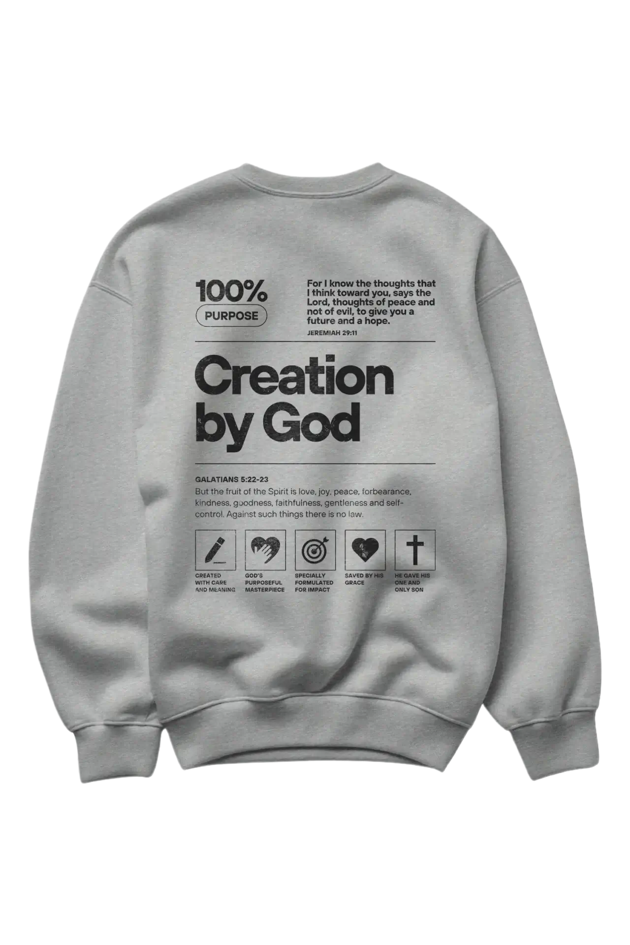 Creation by God - Sweatshirt creation grey Kristna kläder och presenter Creation by God - Sweatshirt - Bild 2