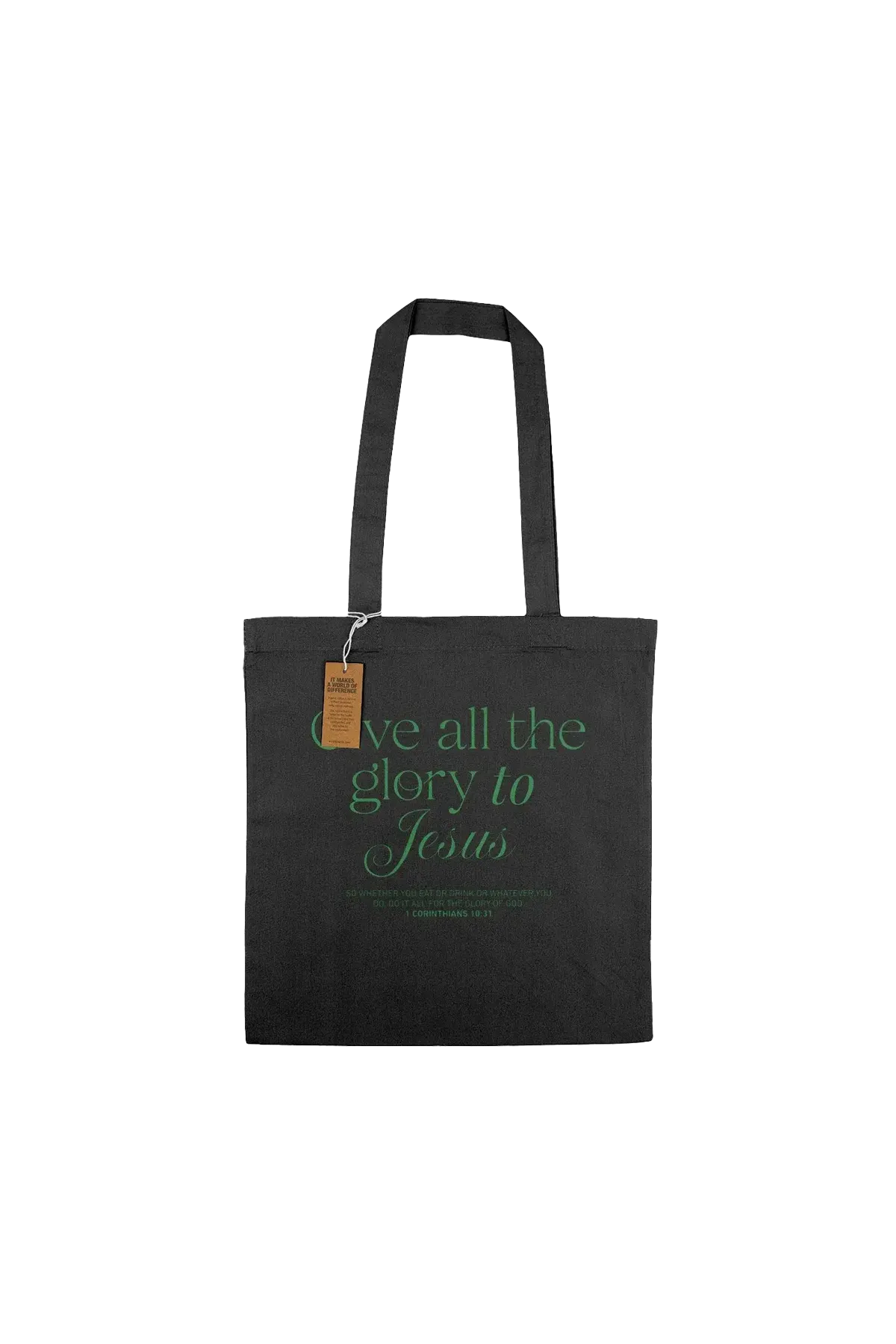 Give all the glory - tote give all the glory svart Kristna kläder och presenter Give all the glory - tote