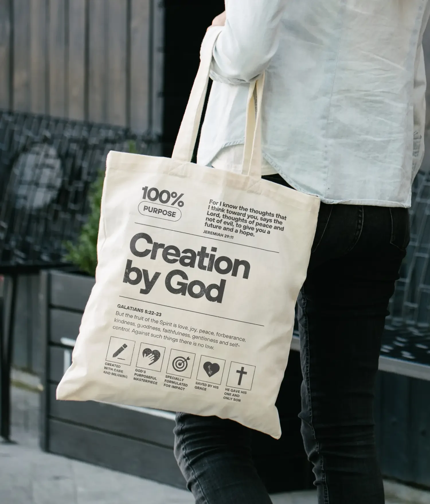 Creation by God - Tote creation by god totebag Kristna kläder och presenter Creation by God - Tote