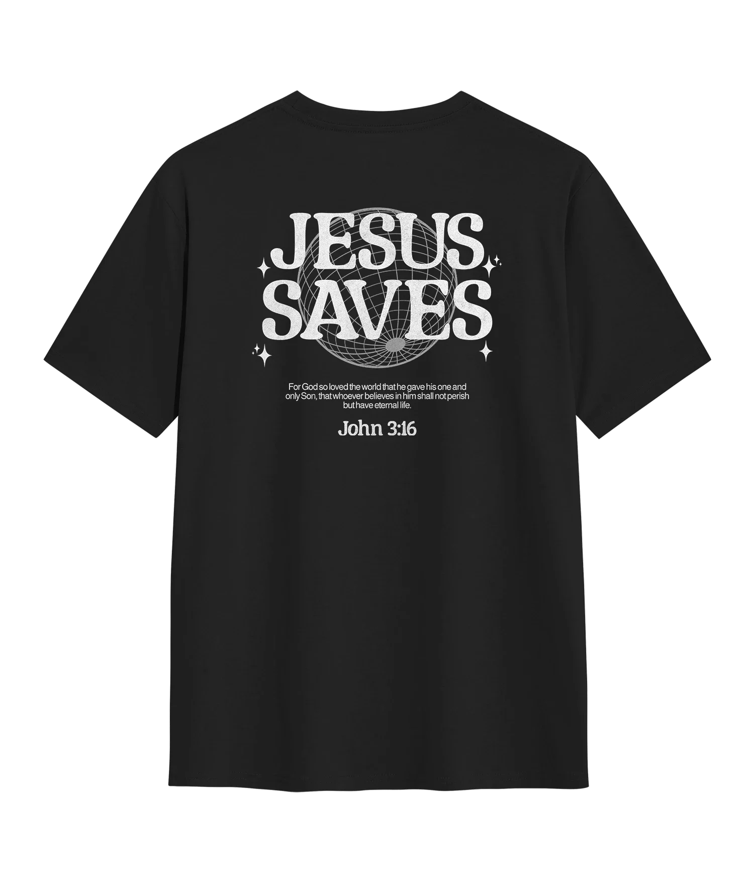 Jesus saves - Normal fit good news svart bak Kristna kläder och presenter Jesus saves - Normal fit - Bild 2