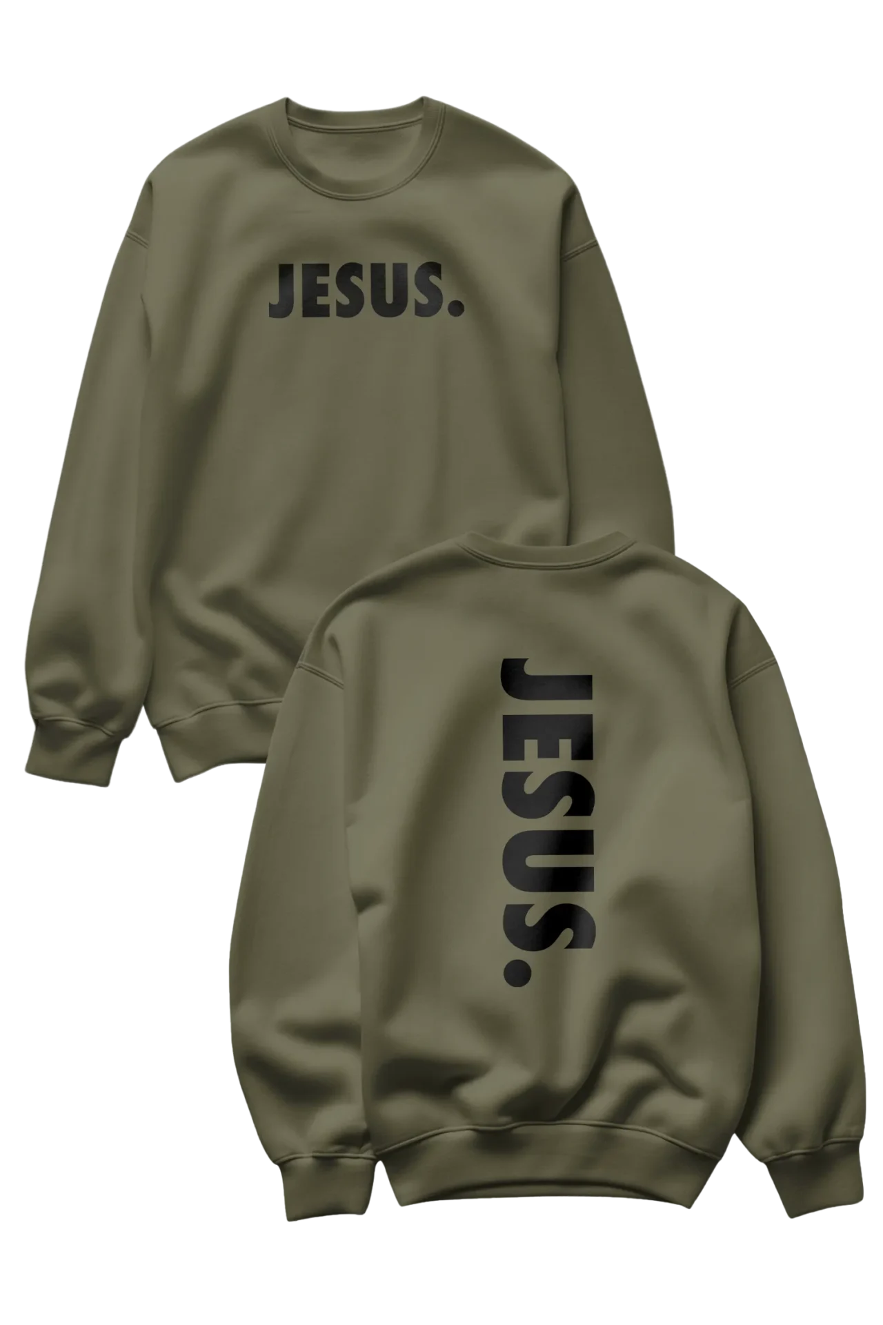 Jesus. - Sweatshirt jesus olive college Kristna kläder och presenter Jesus. - Sweatshirt - Bild 5