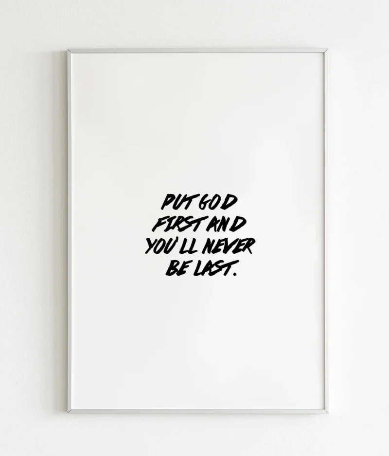 Put God first