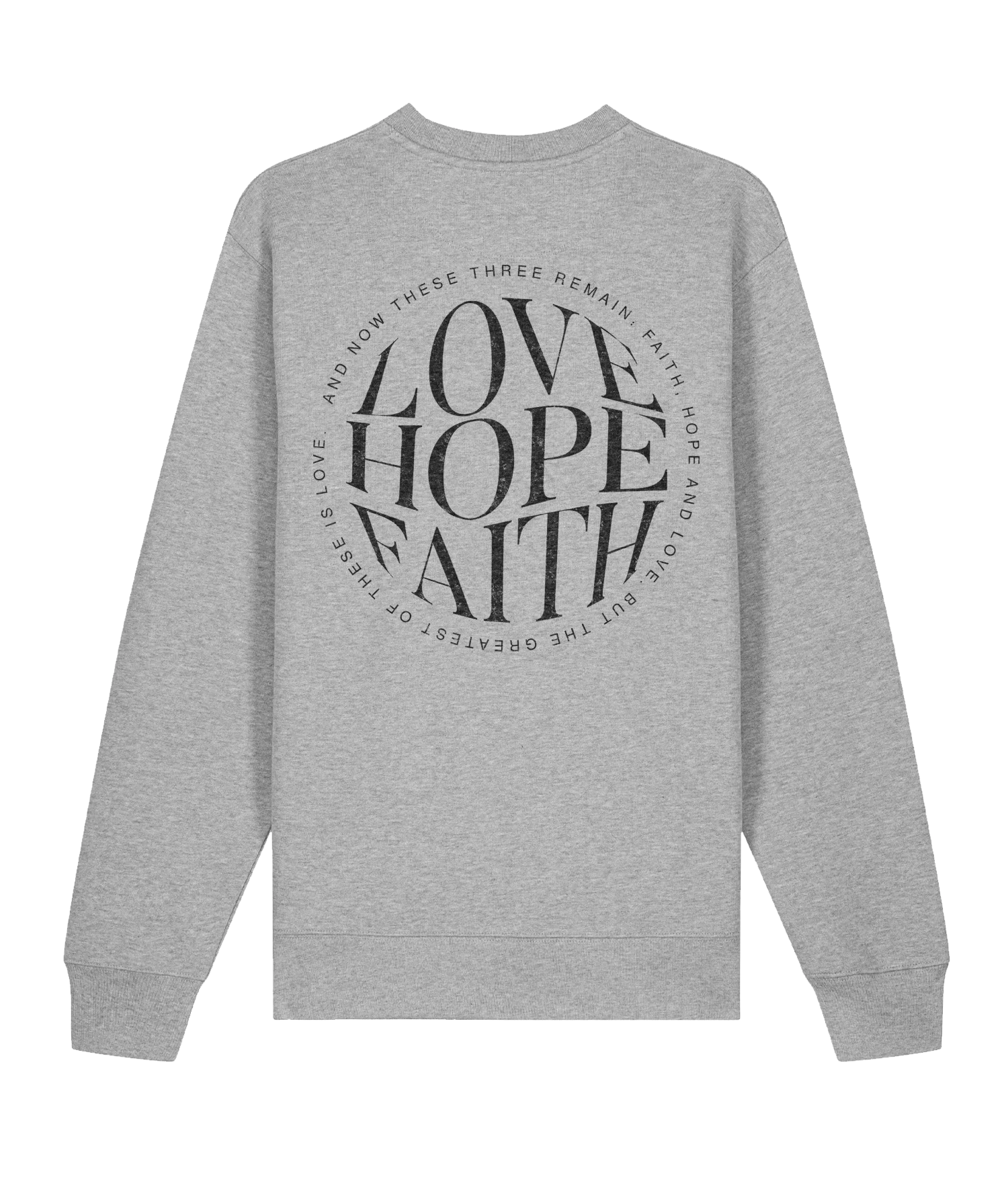 Love-faith-hope - Sweatshirt faith love hopegrey Kristna kläder och presenter Love-faith-hope - Sweatshirt - Bild 3