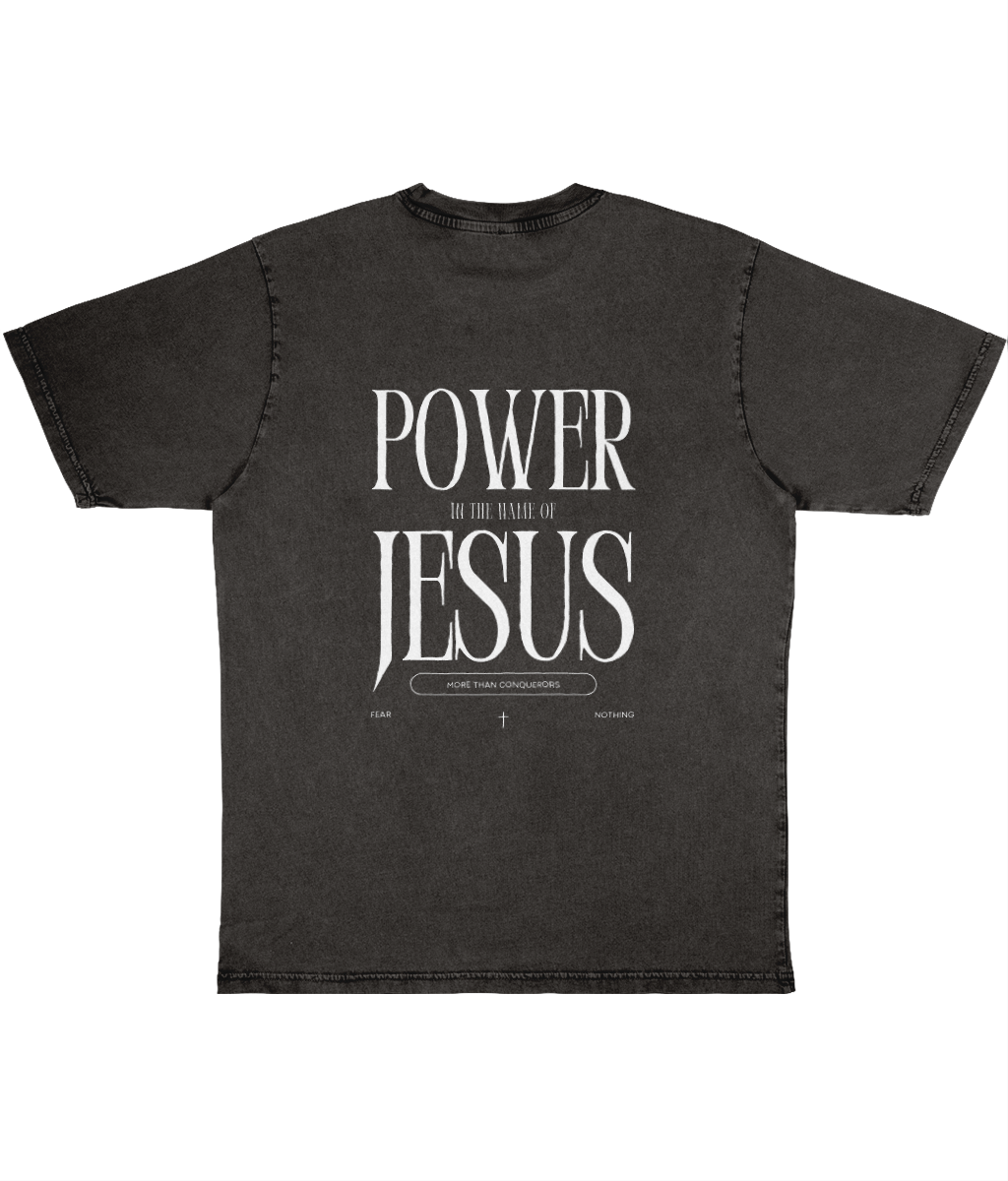 Power of Jesus - stone washed tee mockup 04e675956f9432fd9f5ceac6f8f97bf2 Kristna kläder och presenter Power of Jesus - stone washed tee - Bild 3