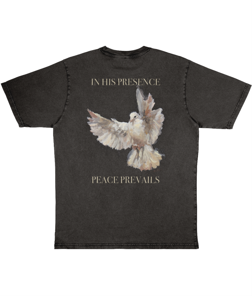 In his presence - Stonewashed tee mockup 06858333ff1da0e5cbf2ce92d262047a Kristna kläder och presenter In his presence - Stonewashed tee