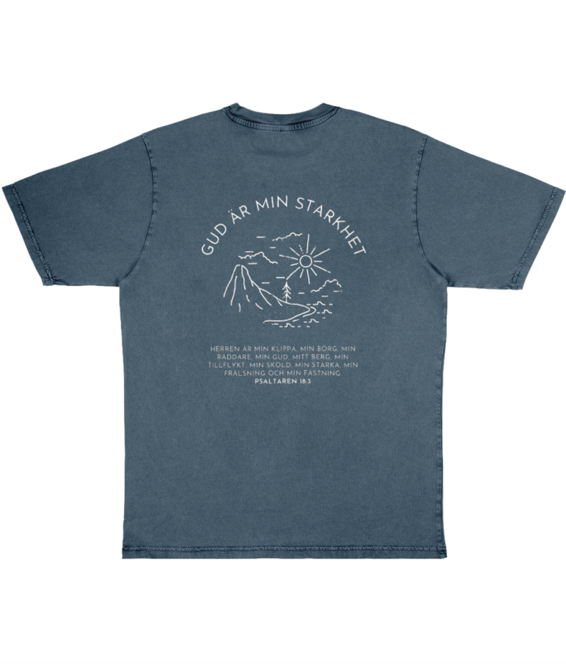 Gud är min starkhet - stone washed tee