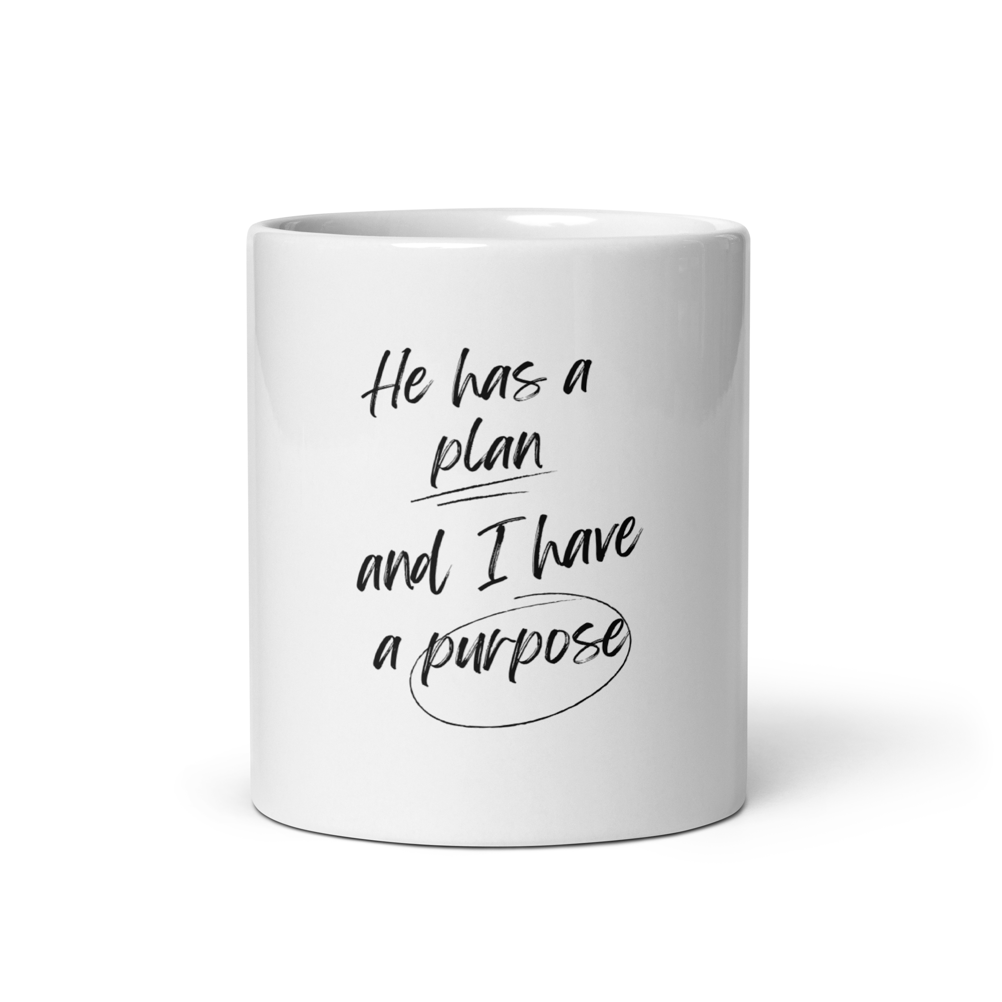 He has a plan - glossy mug