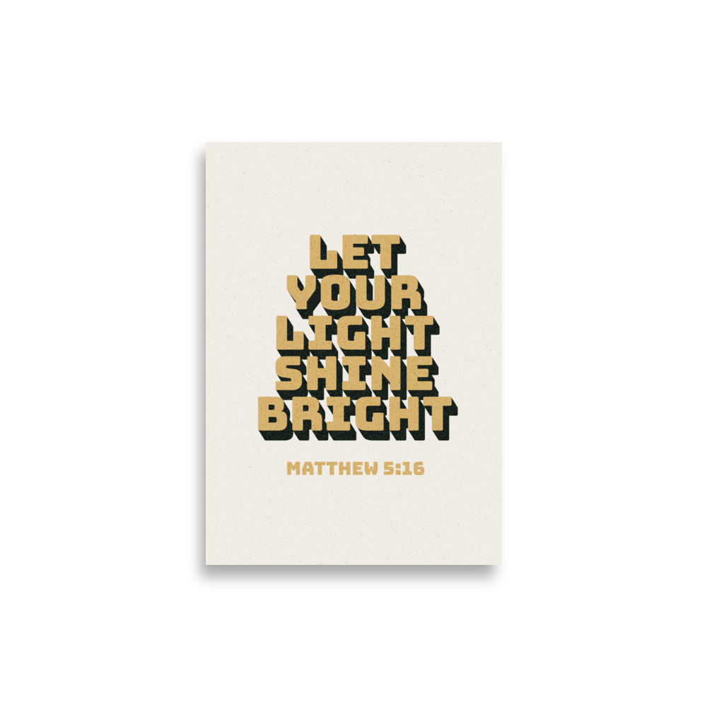 Let your light - Poster let your light poster 3 Kristna kläder och presenter Let your light - Poster