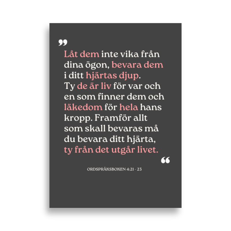 Ord 4:21 - Poster