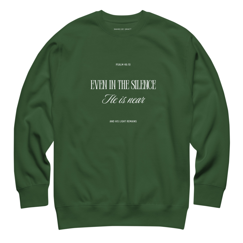savedbygrace - kristna kläder och presenter silence sweatshirt 1 Kristna kläder och presenter Silence - Sweatshirt