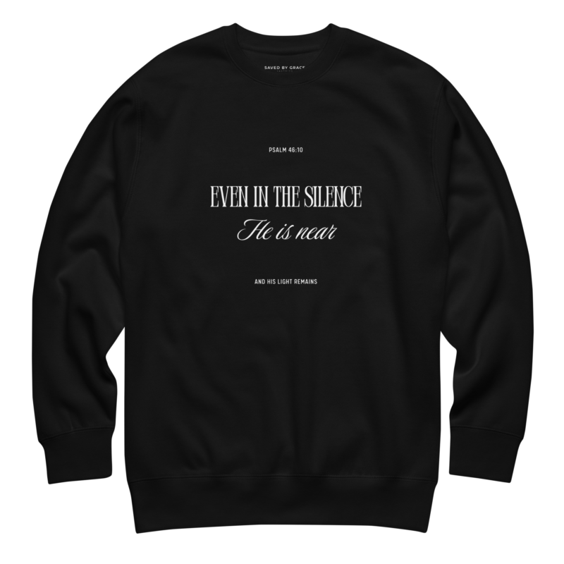 savedbygrace - kristna kläder och presenter silence sweatshirt Kristna kläder och presenter Savedbygrace Kristna kläder och presenter